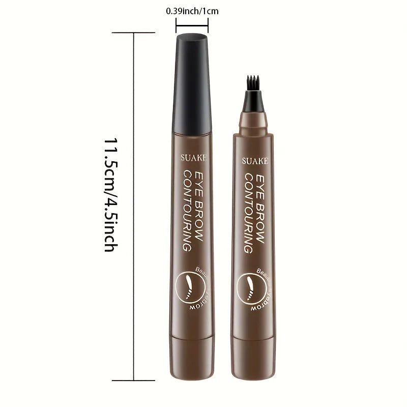 5pcs Four-Pronged Eyebrow Pencil Waterproof Sweatproof Long-lasting Non-smudging Makeup Kit for Perfect Brows