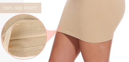 Half Slip Shapewear for Women Under Dresses Built-in Panties High Waist Tummy Control Slips Skirts Butt Lifter Body Shaper Dress