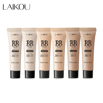 LAIKOU BB Cream Face Base Liquid Foundation Makeup Waterproof Long Lasting Facial Concealer Whitening Cream Korean Make Up