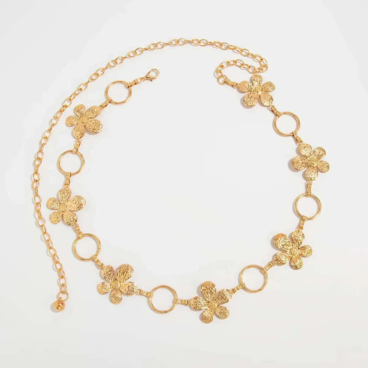 IngeSight.Z Exquisite Metal Large Flower Bikini Belly Waist Chain Women Fashion Summer Sexy Beach Party Belt Dress Body Jewelry
