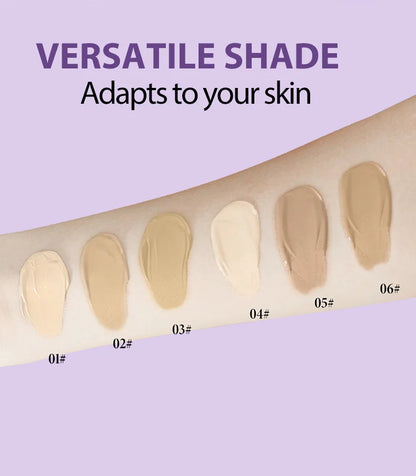 Korean Air Cushion Concealer Foundation, SPF Makeup Base with Soft-Focus Filter, Lightweight Non-Cakey, Long-Lasting Matte Cover