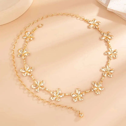 IngeSight.Z Exquisite Metal Large Flower Bikini Belly Waist Chain Women Fashion Summer Sexy Beach Party Belt Dress Body Jewelry