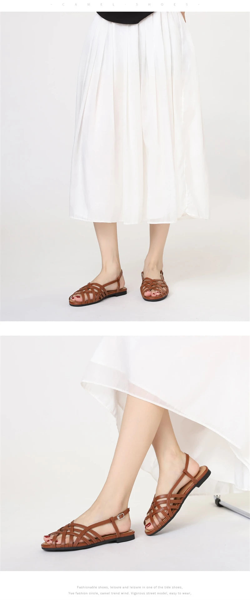 Women Roman Gladiator Flat Sandals Summer Soft Bottom Open Toe Narrow Band Weave Casual Shoes Plus Size Sandalias босоножки