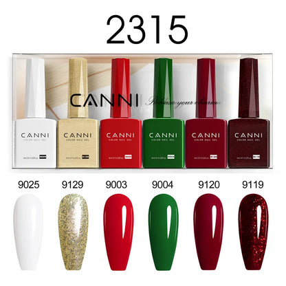 6pcs*9ml HEMA TPO FREE Nail Gel Polish CANNI Semi Permanent Jelly Pink Nude Color Gel Varnish Great Coverage UV LED Lacquer