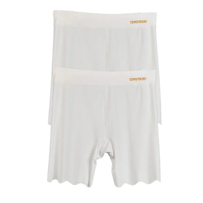 2pcs Seamless Safety Shorts Womens Ice Silk Summer Anti Rub Underwear Boxers Under Skirt Panty Big Size Short Leggings 40-100kg