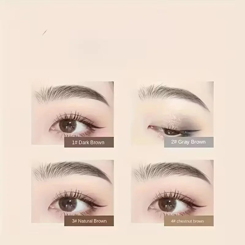 4 Pack Waterproof Eyebrow Pencils - Dual-Ended with Spoolie Brush | Smudge Proof Long Lasting Microblading for Tattooed Brows, S