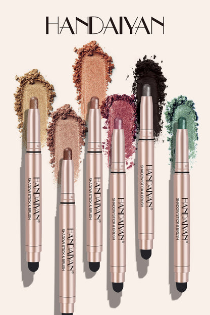 12 Colors Long Lasting Eye Shadow Pencil Set Silky Smooth Glitter Shimmer Matte Waterproof Highlighter Makeup Stick