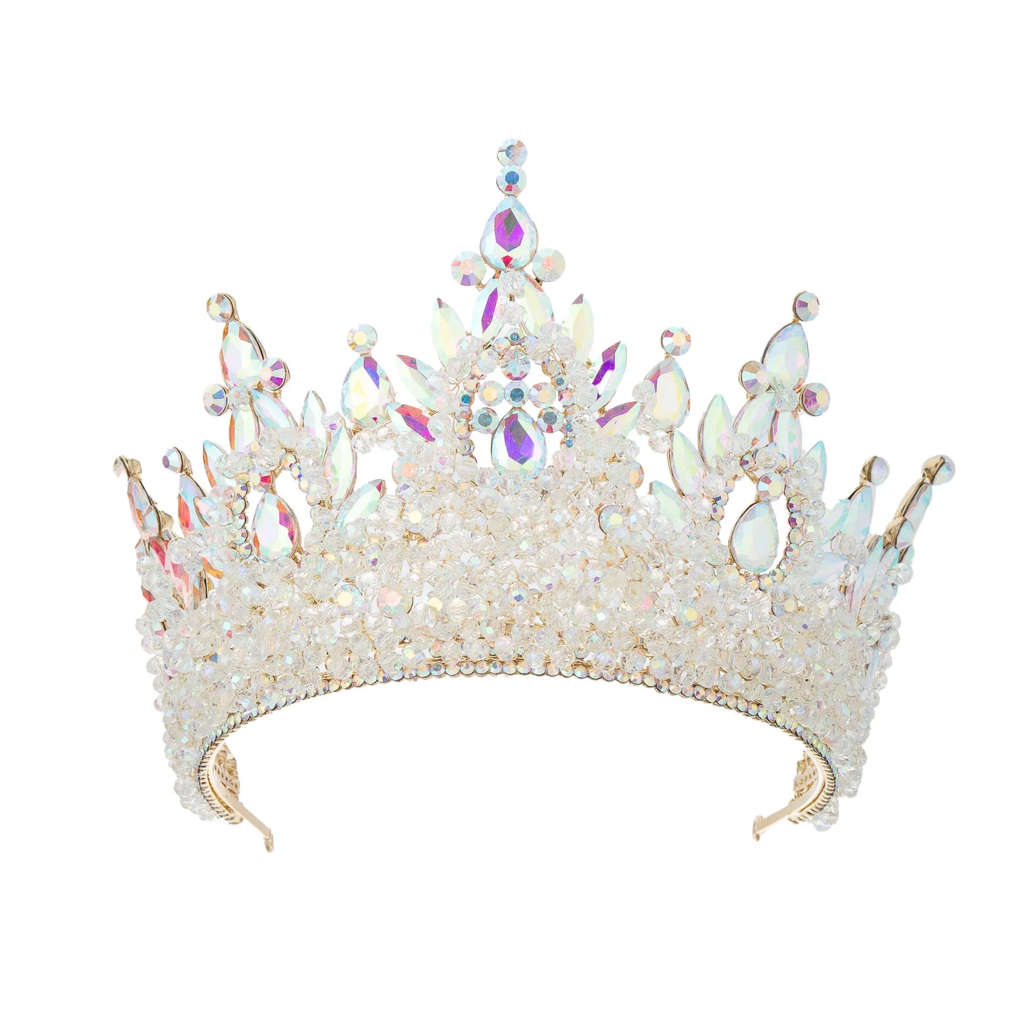 Queen Crowns For Women Crystal Princess Big Bridal Tiara Crown For Wedding Bride Pageant Miss Universe Hair Jewelry Headdress
