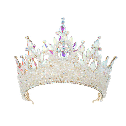 Queen Crowns For Women Crystal Princess Big Bridal Tiara Crown For Wedding Bride Pageant Miss Universe Hair Jewelry Headdress