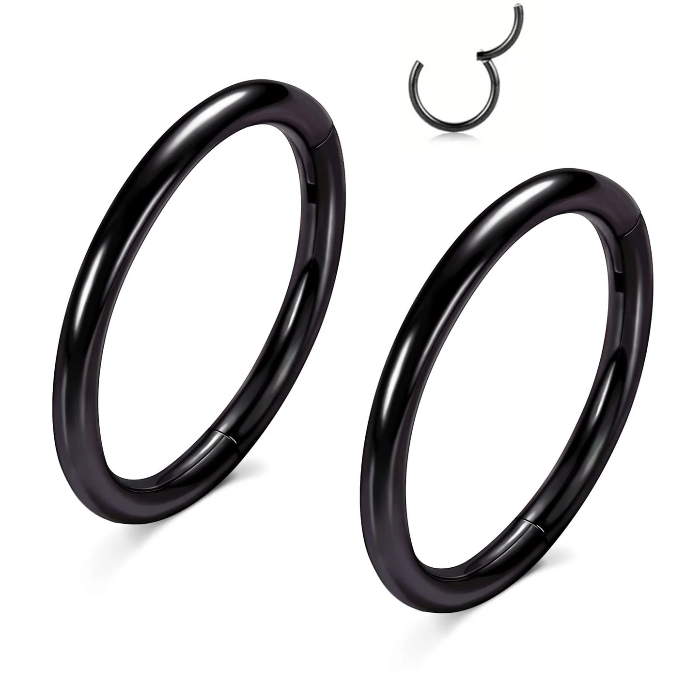 Hinged Nose Ring Hoop Septum Hoop  Ring Tragus Rook Ring Piercing Jewelry Lip Labret Ring Clicker Cartilage Earrings Women Gift
