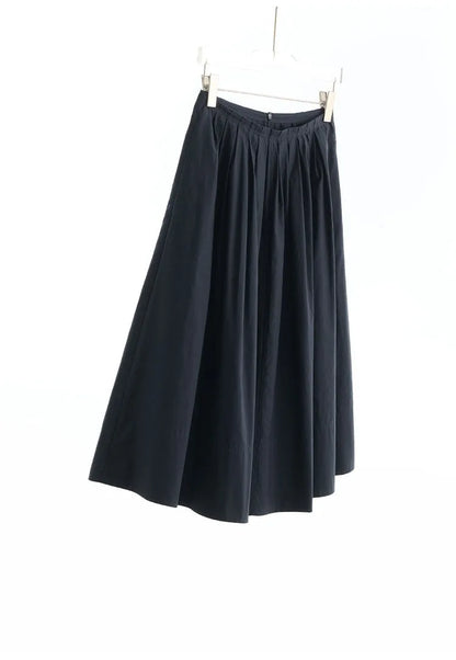 Hepburn-Style Mini Skirt~Pleated Skirt for Petite Figures, Gray-Purple 100% Cotton Umbrella Skirt, Gray A-Line Skirt, New Style for Women