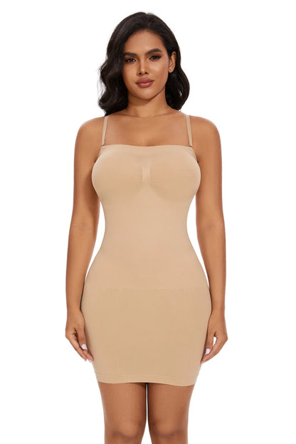 Seam-free Slips For Women Off Shoulder Under Dress Shapewear Dresses Tummy Control Skirt Body Shaping Smoother