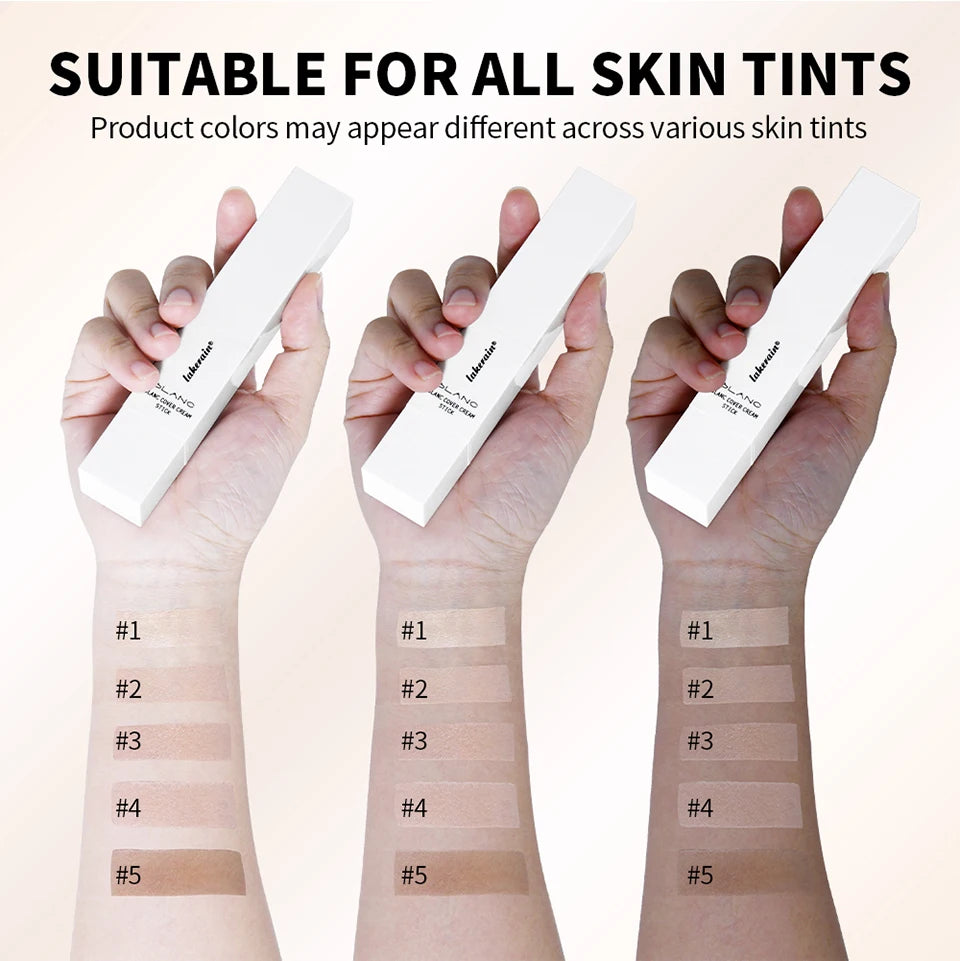 Color-changing Foundation Stick Blanc Foundation Korean Makeup Base High Coverage Concealer Natural Nude 2 IN 1 Foundation Stick