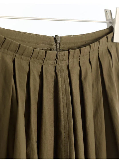 Hepburn-Style Mini Skirt~Pleated Skirt for Petite Figures, Gray-Purple 100% Cotton Umbrella Skirt, Gray A-Line Skirt, New Style for Women
