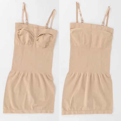 Seam-free Slips For Women Off Shoulder Under Dress Shapewear Dresses Tummy Control Skirt Body Shaping Smoother