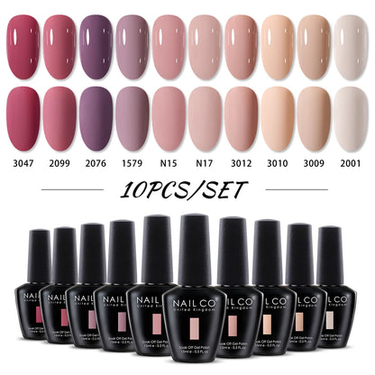 NAILCO 15ml 10/20/30pcs Nail Gel Polish 333 Colors Blue UV&LED Gel Varnish Nude Red Soak Off Semi Permanent UV Nail Gel Varnish