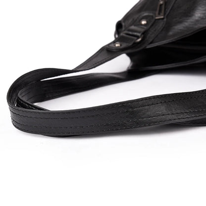Pu shoulder bag fashionable temperament zipper opening design daily commuter handbag