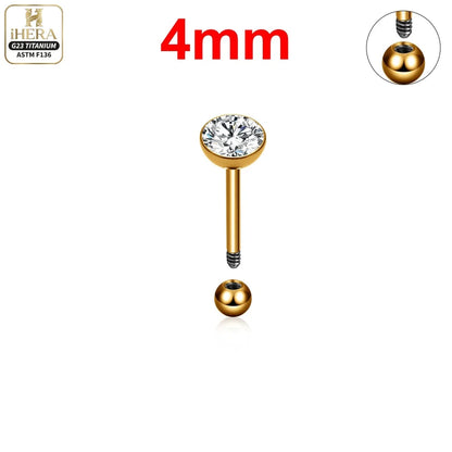ASTM F136 Titanium Piercing Round Bowl Shaped Screw Labret Earring Set Lip Ring Cartilage Tragus Conch Jewelry Helix Nose Studs