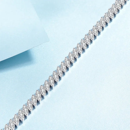 Classic Full Diamond Light Luxury Fashion Bracelet Women Moissanite PT950 Platinum Exquisite Craftsmanship, Long-lasting & Shiny