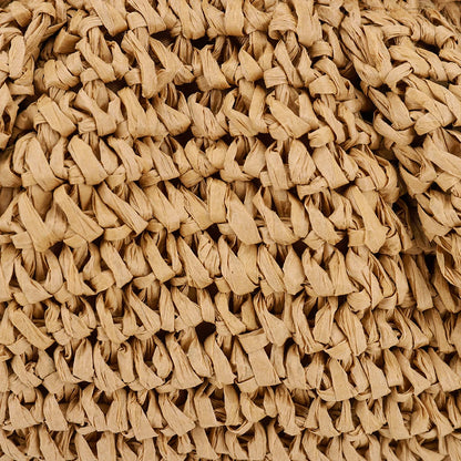 Women Straw Woven Bag Chain Strap Fashion Shoulder Bag Large Capacity Weaving Satchel Bag Solid Color for Party Vacation