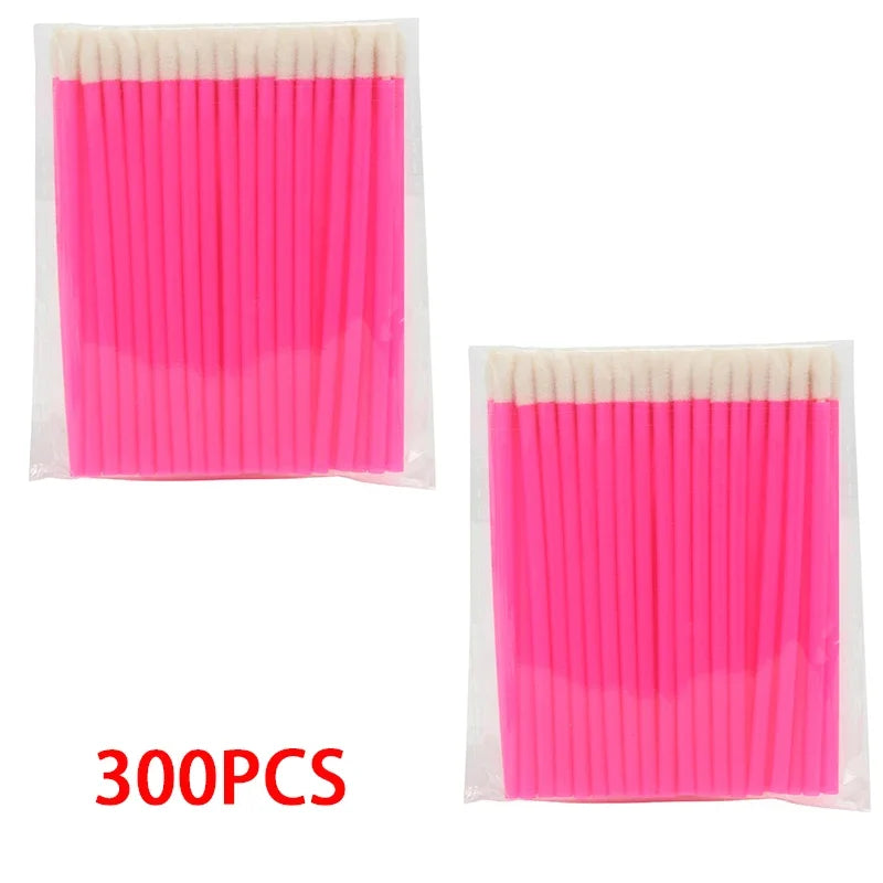 300/500PCS Crystal Lip Brushes Set Wholesale Lipstick Gloss Wands Applicators For Eyelash Extension Makeup Brush Beauty Tool