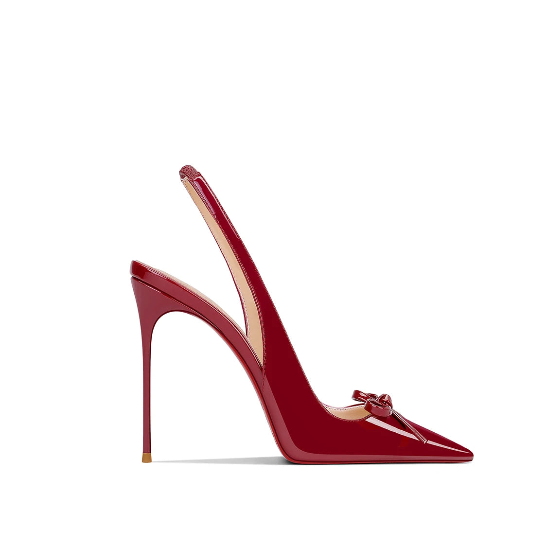 2025 Spring New Women's High Heels Black Patent Leather Pointed Stiletto Fashion Trend Women's Shoes