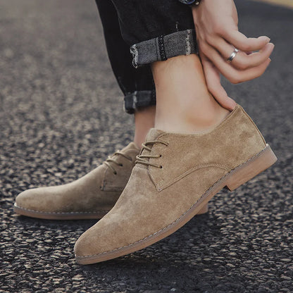 Men's Matte Leather Black/brown Casual Business Office Oxfords Formal Suede Leather Shoes for Men New Arrivals Male Derby Style