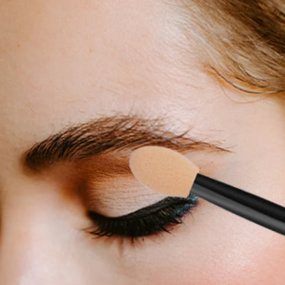 Wholesale 50/100/200pcs length factory eyeshadow sponge  eyeshadow disposable double-sided container brush applicators including