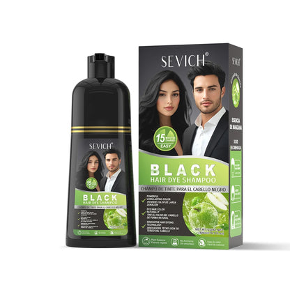 500ml Black Dyed Shampoo Instant Dye Covers Natural Gray Hair Shampoo Black Hair Dye Herbal Ginseng Ginger White Hair Dyed Black