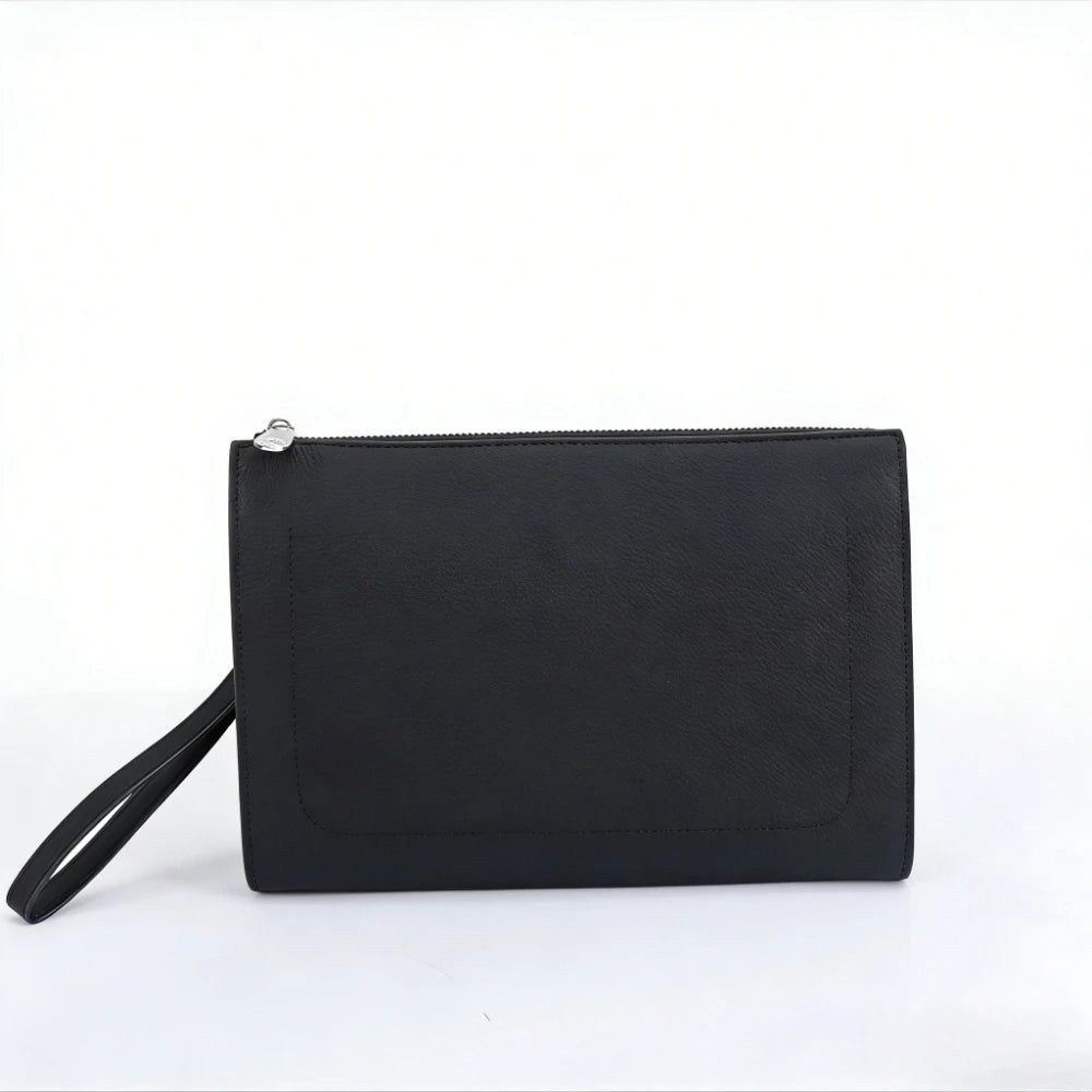 Mens Clutches Luxury High Quality Leather Envelope Clutch Bag Business Simple Large Capacity Card Holder Daily Office Casual