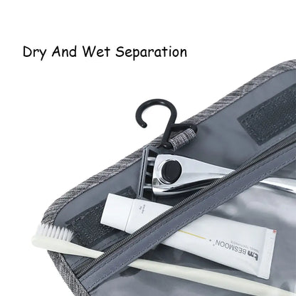 High Quality Women Waterproof Cosmetic Bag Travel Makeup Bags Toiletries Organizer Hanging Dry And Wet Separation Storage Bag