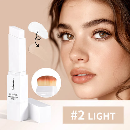 Color-changing Foundation Stick Blanc Foundation Korean Makeup Base High Coverage Concealer Natural Nude 2 IN 1 Foundation Stick