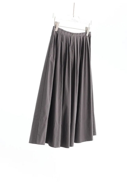 Hepburn-Style Mini Skirt~Pleated Skirt for Petite Figures, Gray-Purple 100% Cotton Umbrella Skirt, Gray A-Line Skirt, New Style for Women