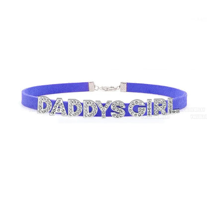 Sexy Gothic DADDYS GIRL Letters Choker Necklace Women DIY Custom Name Collar Chocker Jewelry Necklaces Customized Products Gift