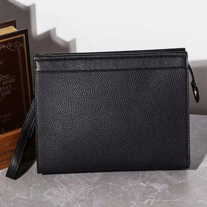 Black PU Leather Men Clutches Bags Wallets Envelope Bag Purse Business Male Phone Clutch Bags Designer Men Bags Wristlets Bags