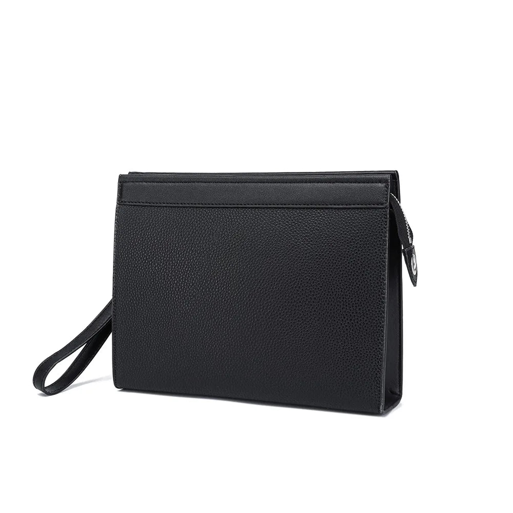 Black PU Leather Men Clutches Bags Wallets Envelope Bag Purse Business Male Phone Clutch Bags Designer Men Bags Wristlets Bags