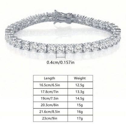 MS Jewelry 925 Sterling Silver Tennis Bracelet D Color VVS Level Moissanite Diamond Chain Bracelets Bangles Women Fine Jewelry