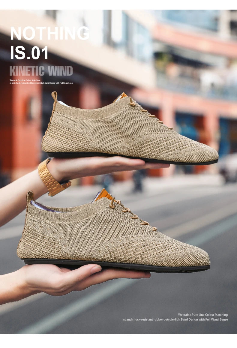 YRZL Men's Shoes Breathable Casual Driving Shoes Indoor Outdoor Men Shoes Loafers Lightweight Comfortable Soft Sole Walking Shoe