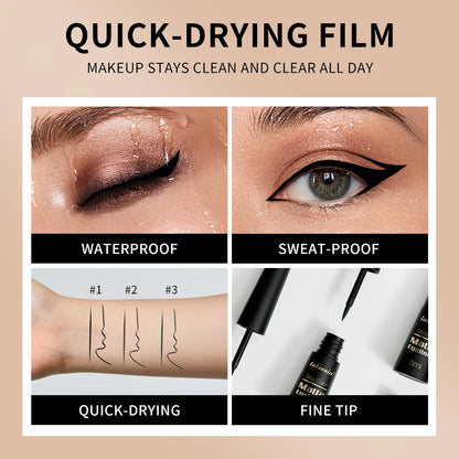 Matte Liquid Eyeliner Matte Eyeliner Waterproof and Sweat-Proof Non-Smudge Liquid Eyeliner Smooth Liquid Eyeliner