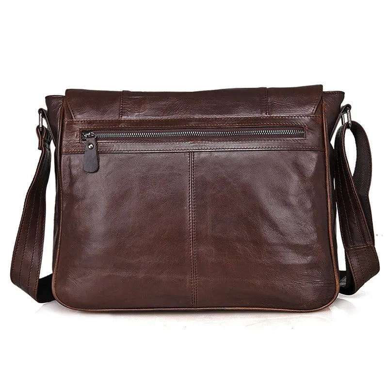 Fashion High Class Oil-Waxed Genuine Leather Shoulder Bag men Leather Messenger Bag Male Crossbody Bag Sling Leisure Bag Satchel