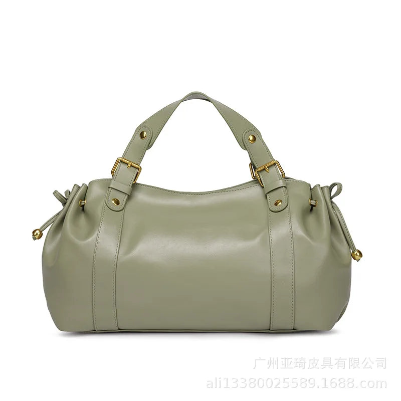 Solid Color Simple Handbag Work Commuter Fashion Women's Bag Shoulder Tote Bag Soft and Comfortable Pillow Bag