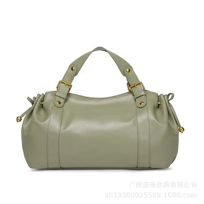Solid Color Simple Handbag Work Commuter Fashion Women's Bag Shoulder Tote Bag Soft and Comfortable Pillow Bag
