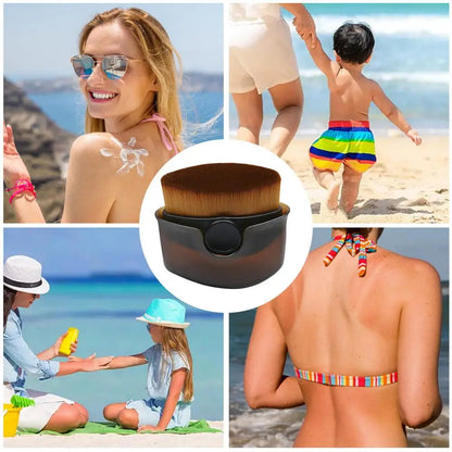 Sunscreen Applicator Suntan Lotion Applicator with Soft Bristles Foundation Makeup Brushes for Liquid Foundation Powder Cream