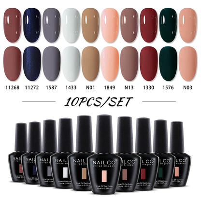 NAILCO 15ml 10/20/30pcs Nail Gel Polish 333 Colors Blue UV&LED Gel Varnish Nude Red Soak Off Semi Permanent UV Nail Gel Varnish