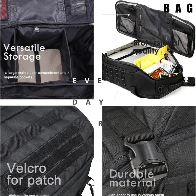 30L 45L 80L Travel Duffel Bag Military Tactical Backpack with Adjustable Strap Weekender Bag for Men Women Waterproof Gym Bags
