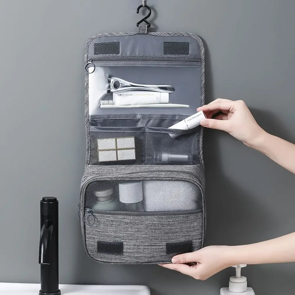 High Quality Women Waterproof Cosmetic Bag Travel Makeup Bags Toiletries Organizer Hanging Dry And Wet Separation Storage Bag