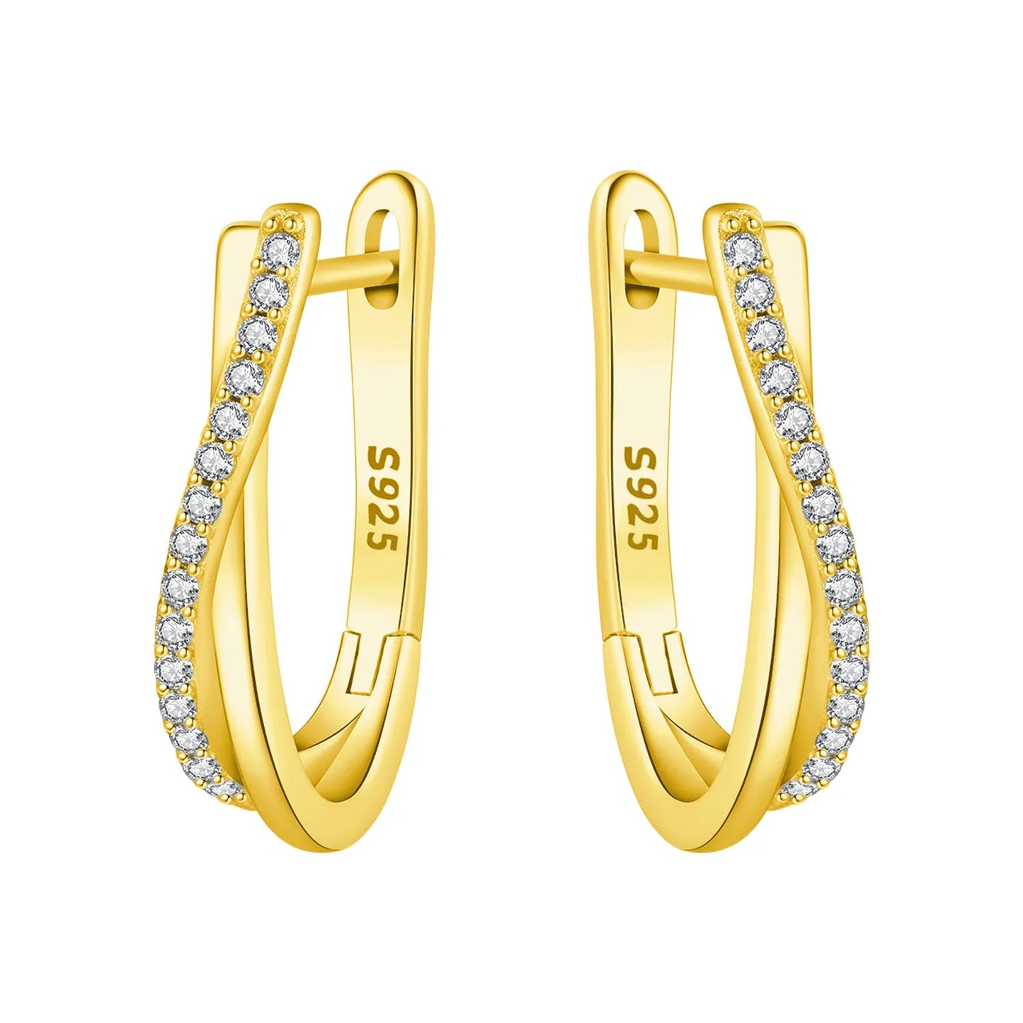 925 Sterling Silver Exquisite Multi-layer Ear Ring Jewelry Versatile Hoop Earrings For Women Jewelry Fine Birthday Party Gift