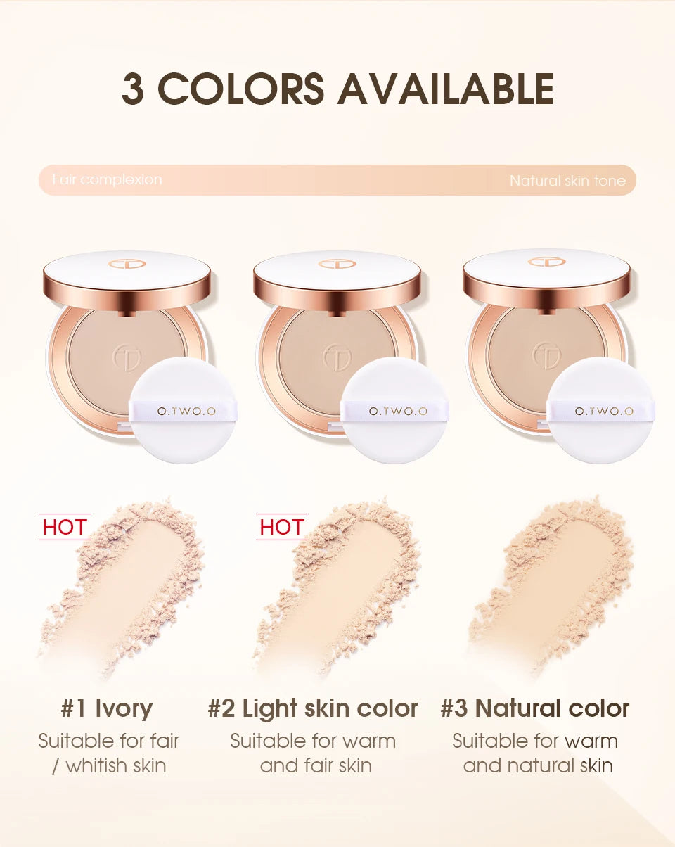 Silk Smooth Oil Control Pressed Powder Makeup Setting Powder Waterproof Long Lasting Face Powder For Flawless Matte Finish