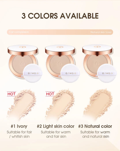 Silk Smooth Oil Control Pressed Powder Makeup Setting Powder Waterproof Long Lasting Face Powder For Flawless Matte Finish