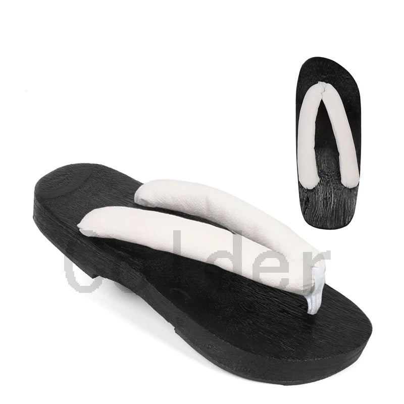 Japanese Anime Women Cosplay Geta Slippers Halloween Costume Cos Shoes Indoor Slippers Wood Clogs Summer Flip Flops Slides